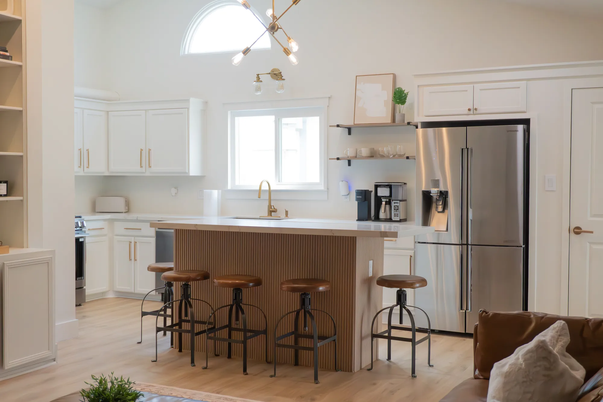 Kitchen island with bar seating